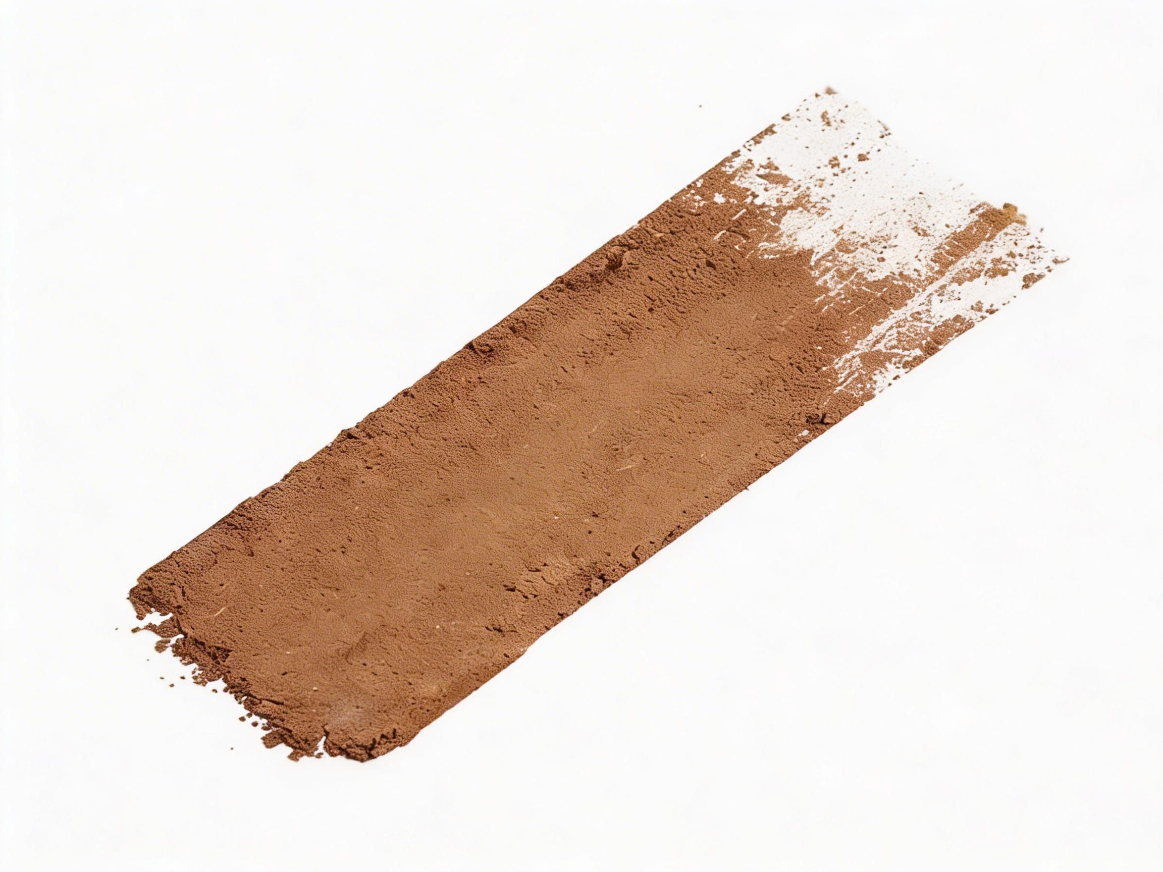 Brown Hojicha powder swatch on a white background